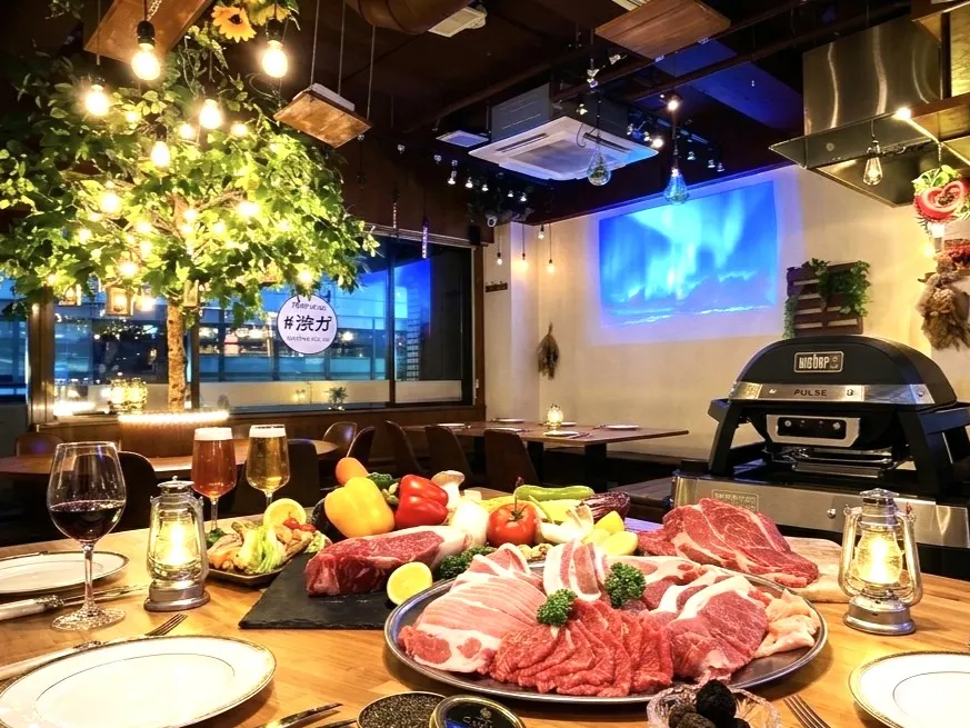 渋谷ガーデンルーム4F 贅沢BBQ チーズフォンデュコース
